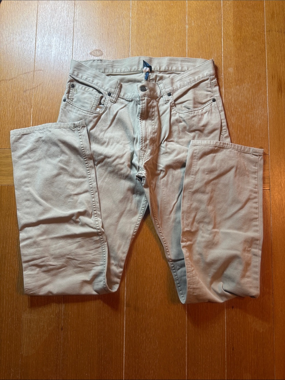 Men's Polo by Ralph Lauren Khaki Straight Fit Jeans 34 X 34
